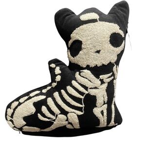 Halloween Cat Pillow Skeleton Day of the Dead NEW